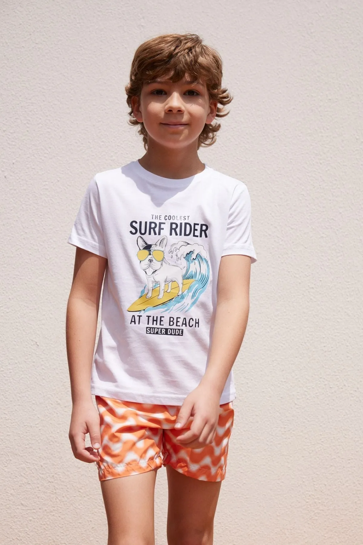 100 %Cotton Bicycle Collar Children T -shirt