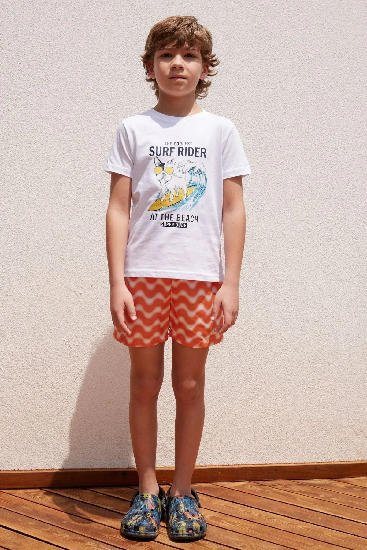 100 %Cotton Bicycle Collar Children T -shirt