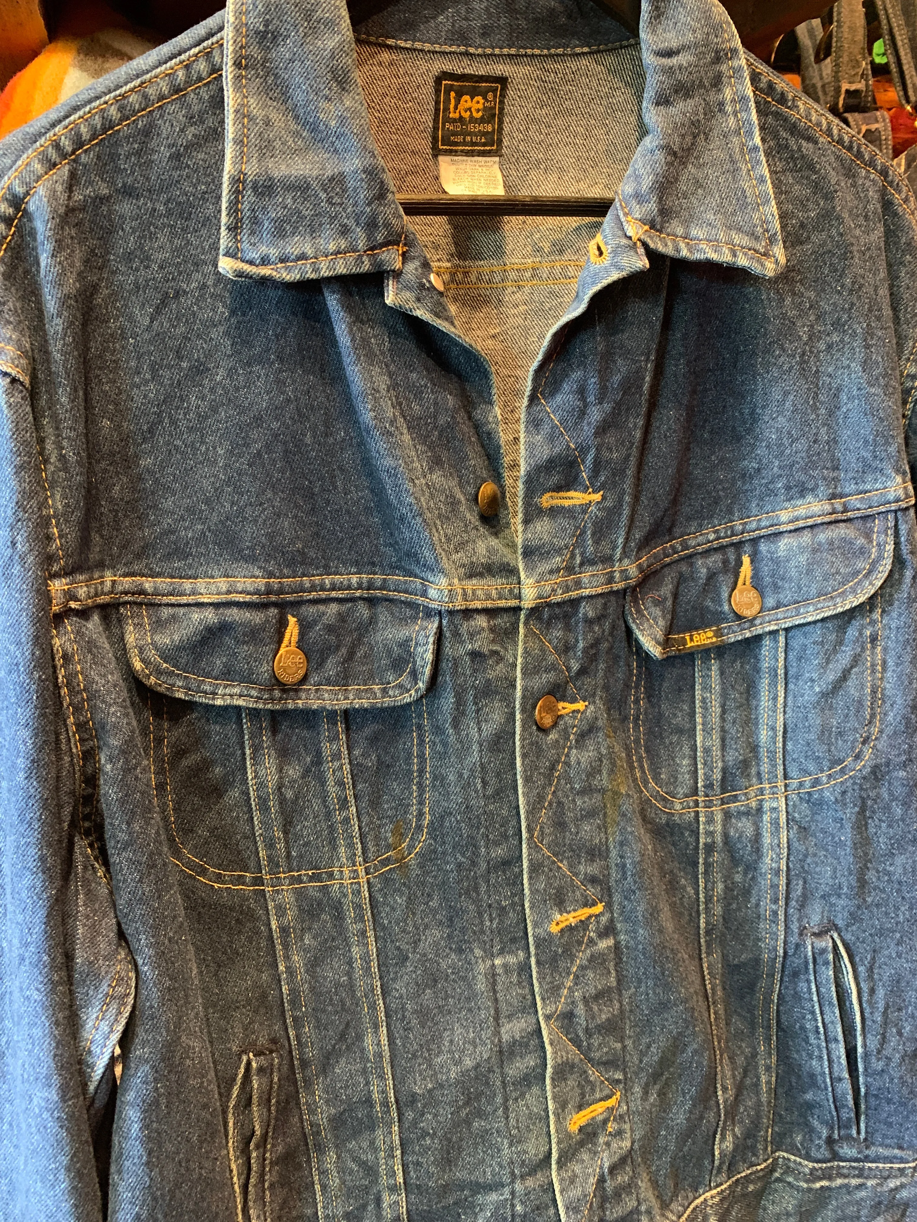 12. Vintage Lee Dark Denim Jacket, 44L-XL