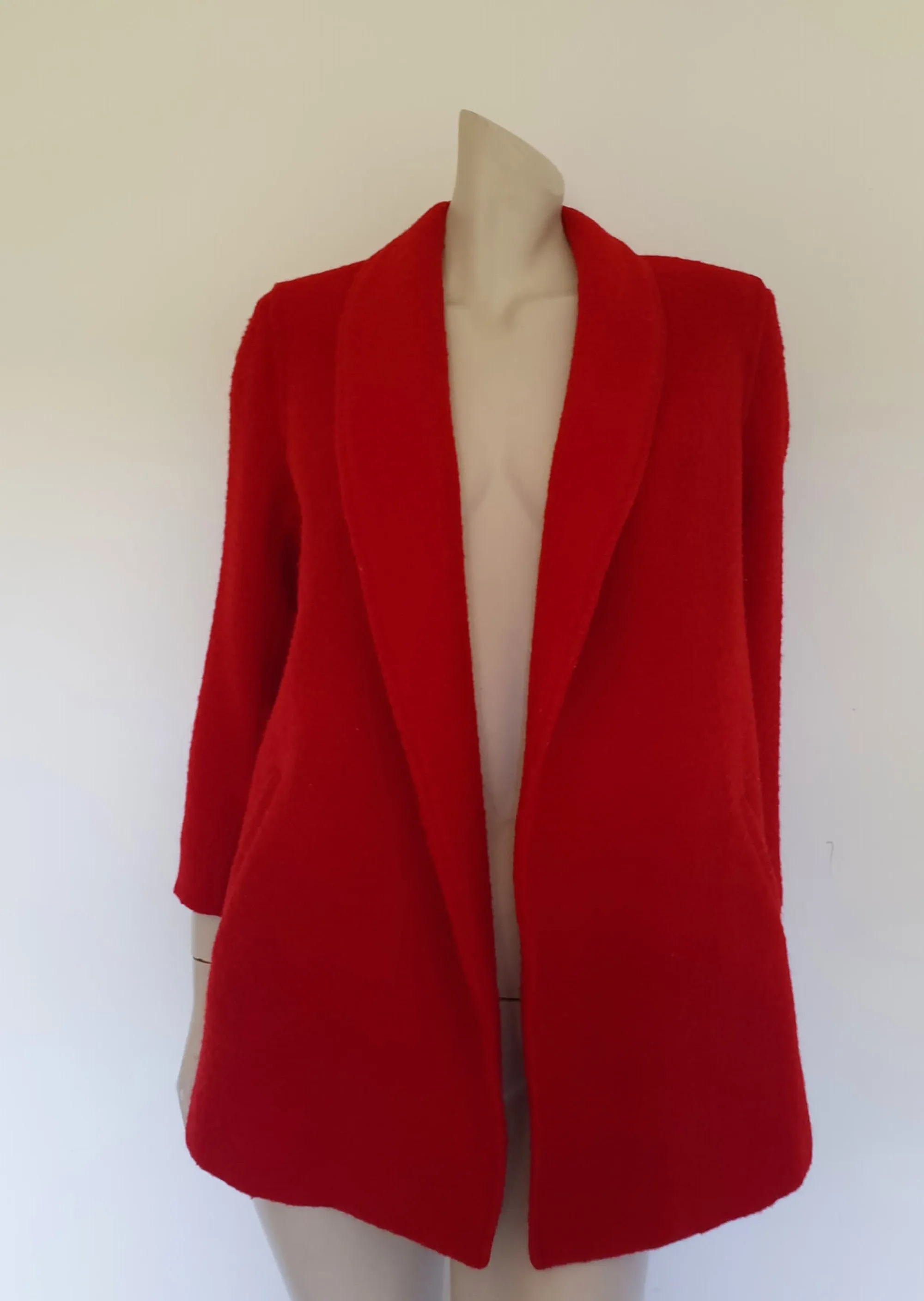 1970s Red Jacket With Tie by Sportscraft - S