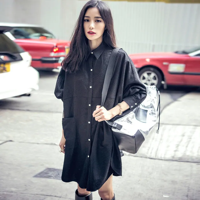 8GIRLS DESIGN OVERSIZED SHIRT DRESS