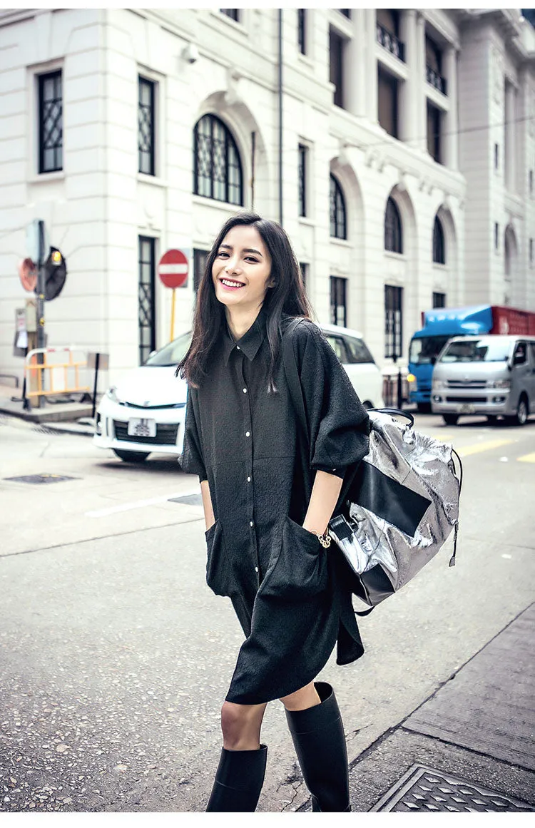8GIRLS DESIGN OVERSIZED SHIRT DRESS