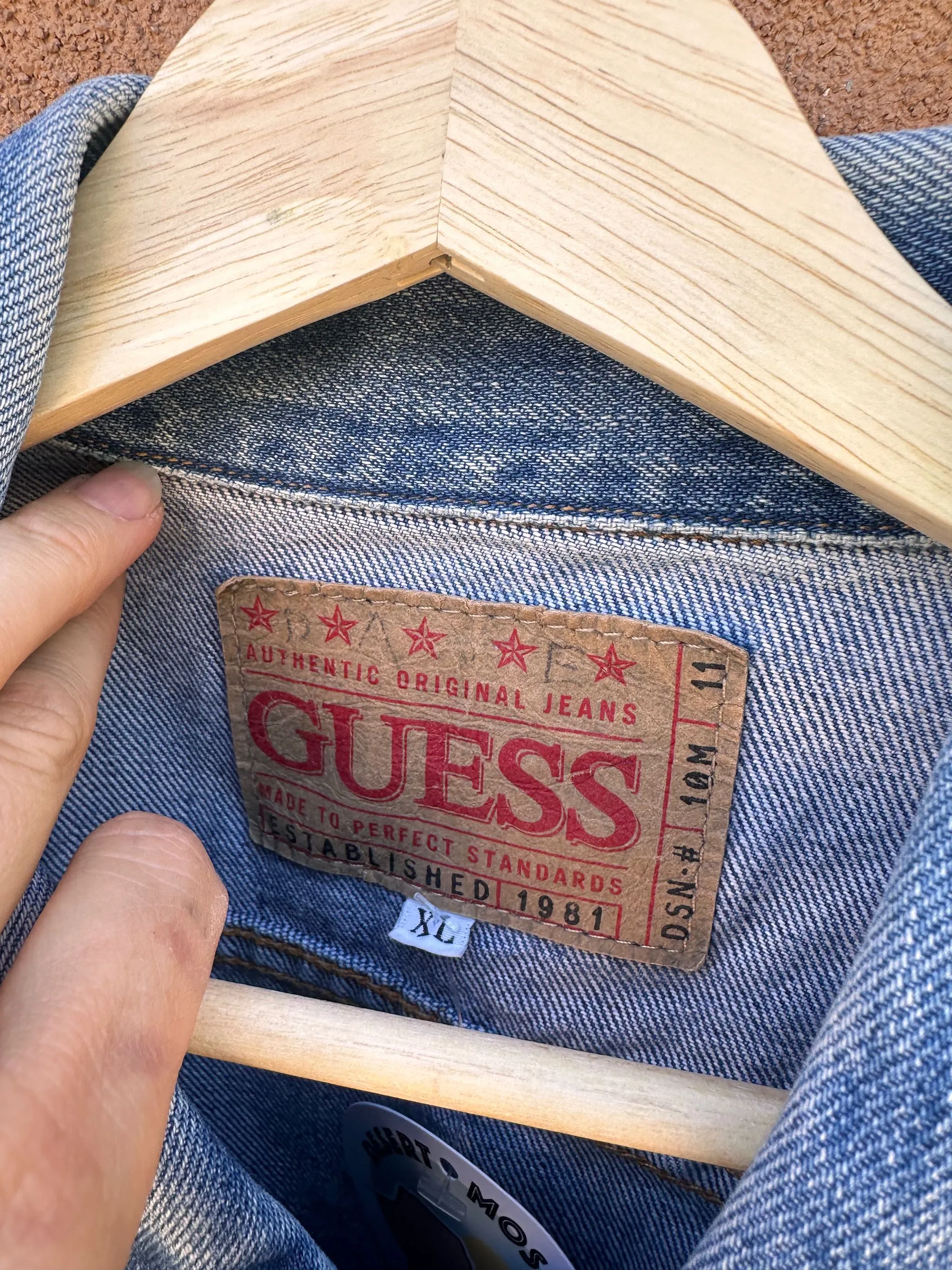 90's Guess Men's Denim Jacket - XL