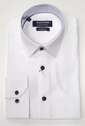 Advise House Of Fashion Long Sleeve Dress Shirt - White