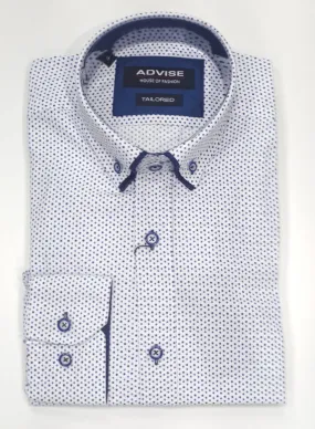 Advise House Of Fashion Long Sleeve Shirt 852 - Blue