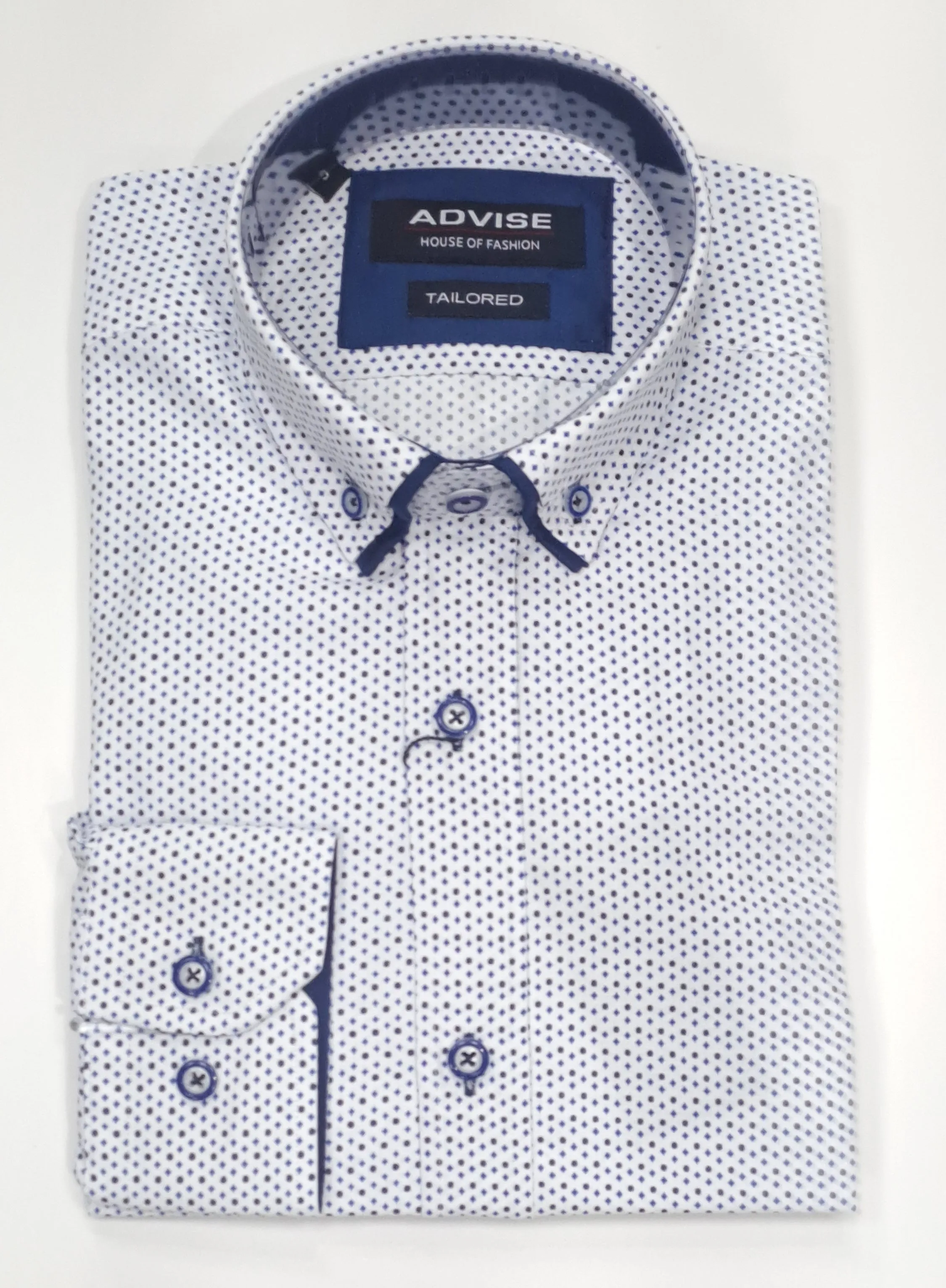 Advise House Of Fashion Long Sleeve Shirt 852 - Blue