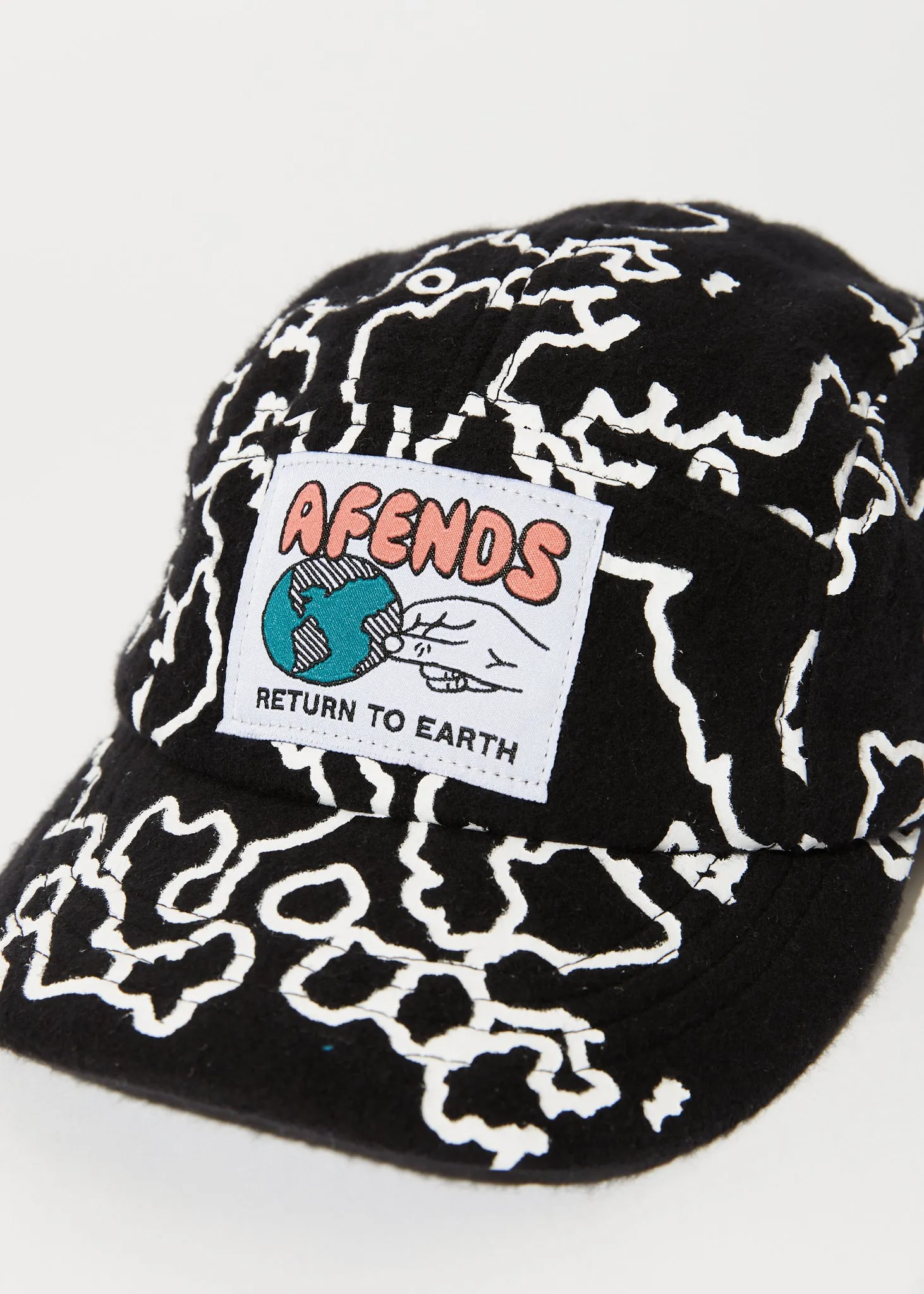 AFENDS Unisex Script - 5 Panel Cap - Black Camo