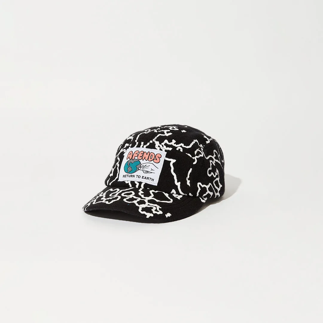 AFENDS Unisex Script - 5 Panel Cap - Black Camo