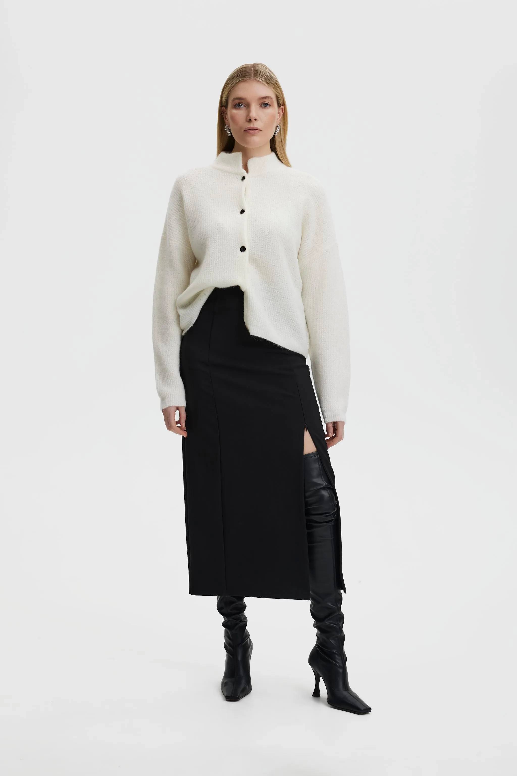 AlphaGZ Short Cardigan - Ivory