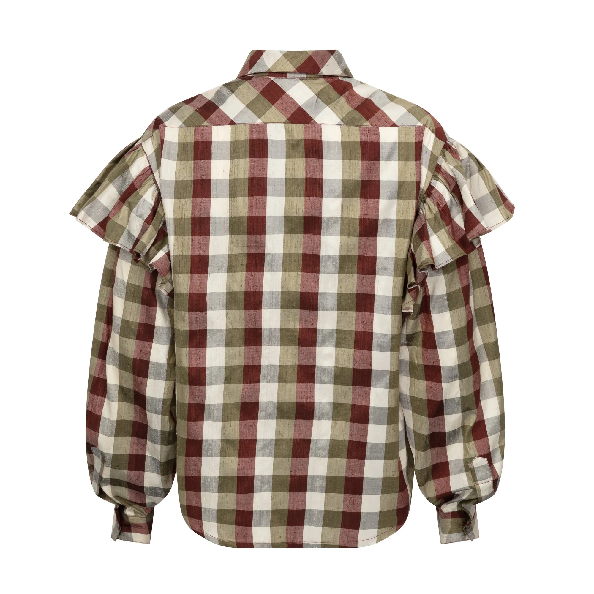 Anūrmi Shirt: Khaki Check