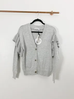 Anthropologie Line   Dot Ruffle Cardigan NWT Small