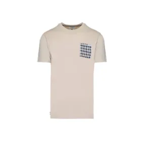 Aquascutum Active Club Check Pocket T-Shirt: BEIGE