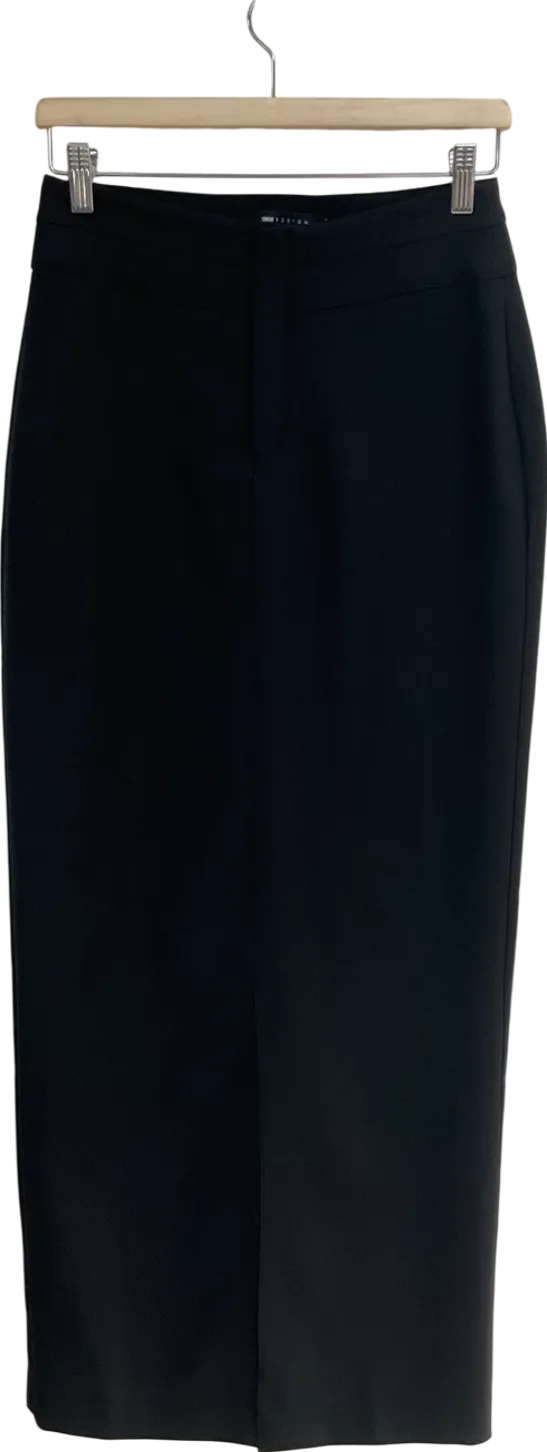 ASOS Black Tailored Maxi Skirt UK 8