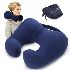 Award-winning Travel Neck Pillow, Perfect Neck Support in a Car,  Medium, Blue