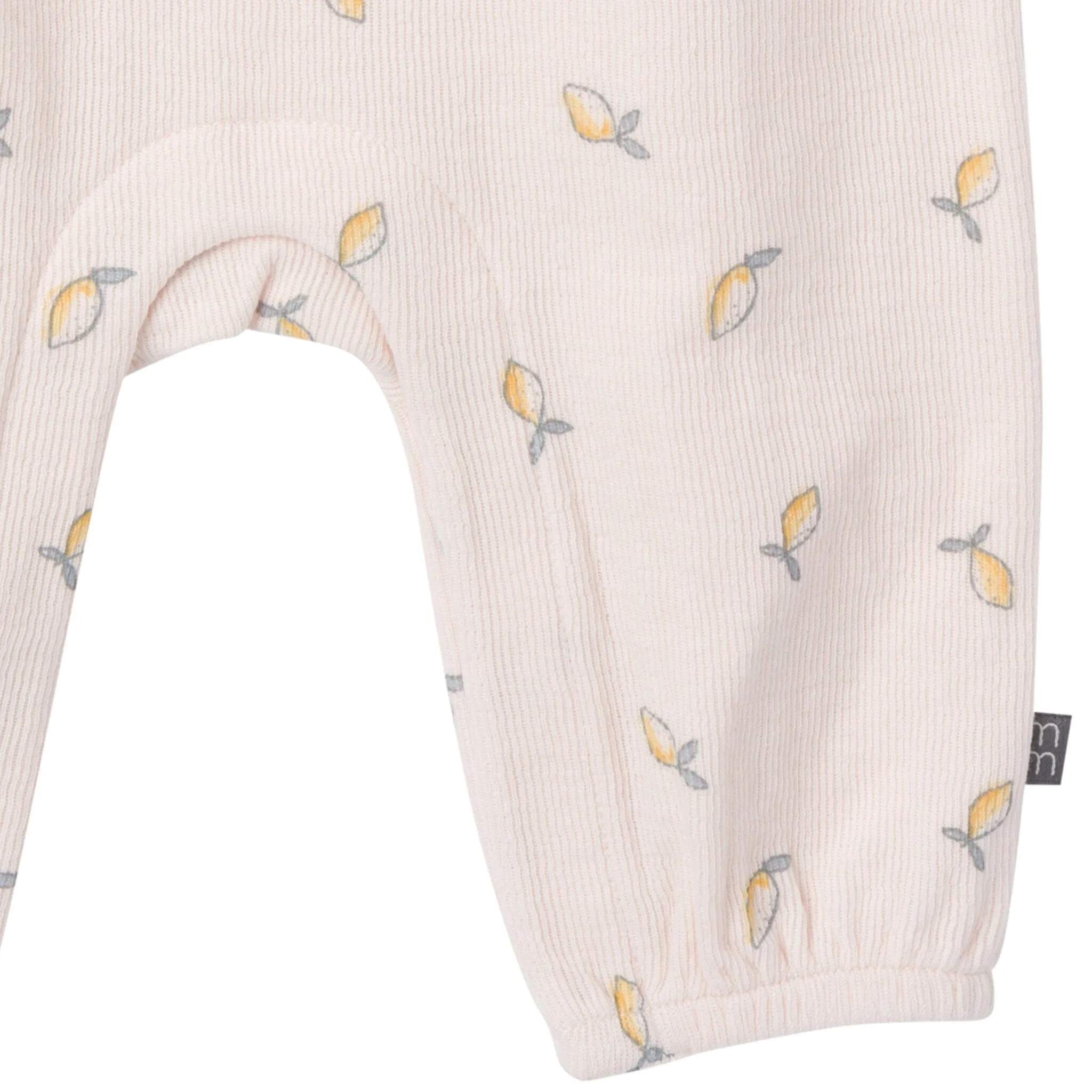 Baby Girls Rose Lemons Ruffles Long Leg Romper