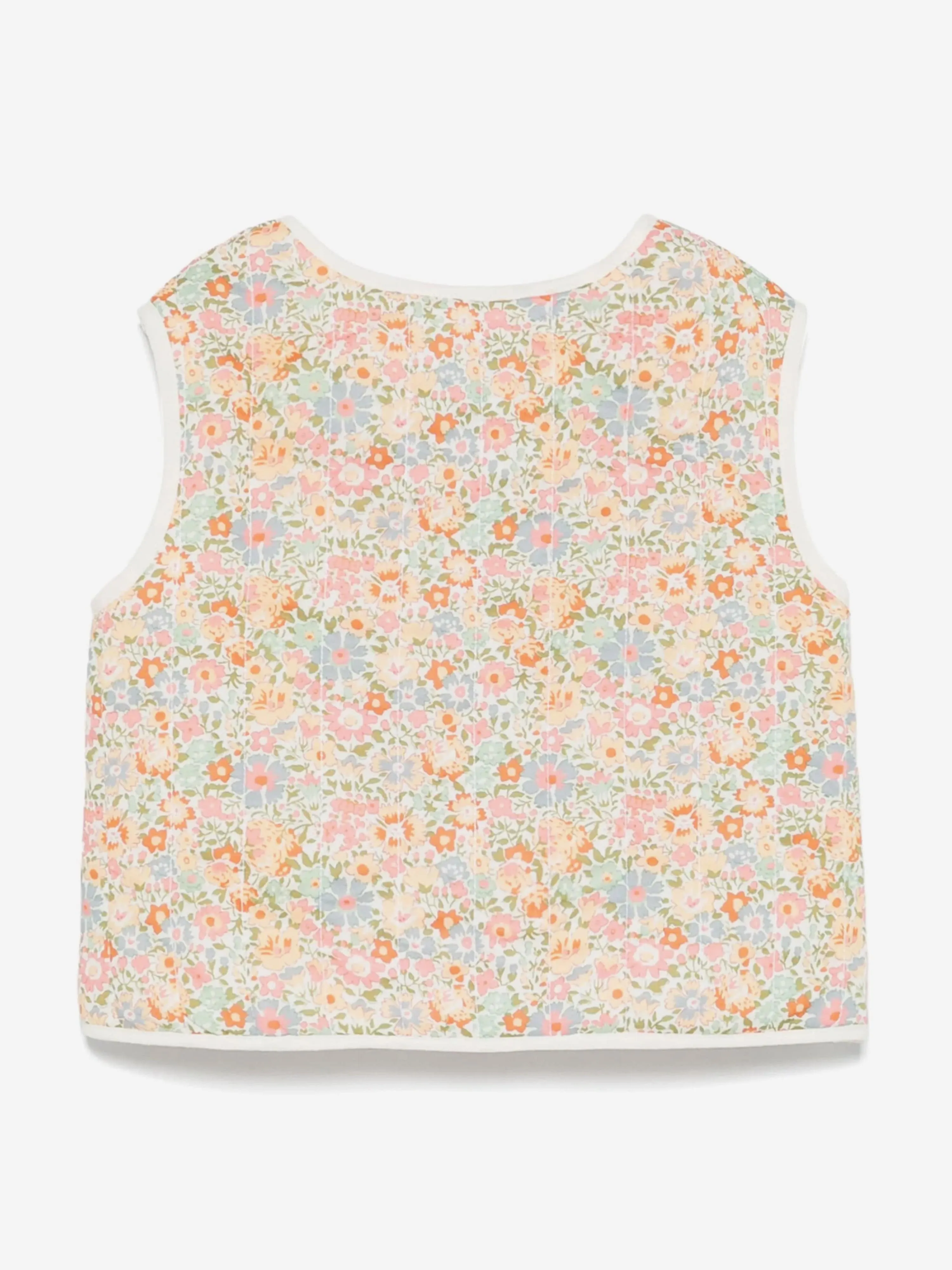BabyGirls Floral Elicina Gilet in Pink