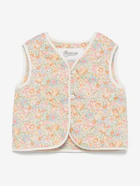 BabyGirls Floral Elicina Gilet in Pink