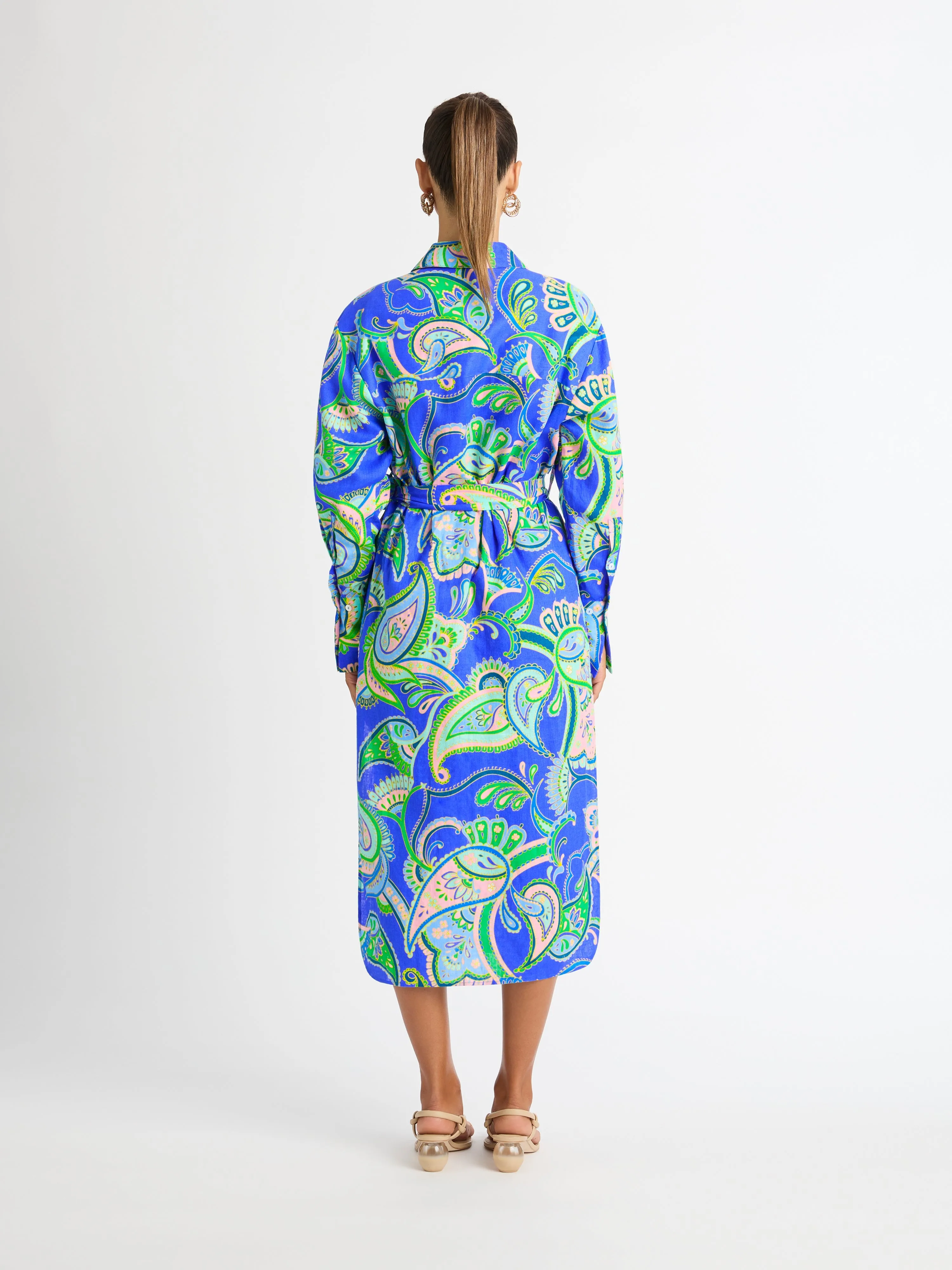 BALEARIC SEA LINEN SHIRT DRESS