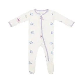 bamboo little - LAVENDER FISH ZIPPERED FOOTIE 18-24 months