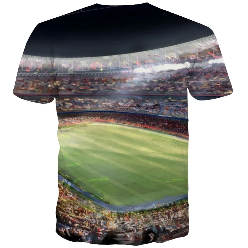 Baseball T shirts Men Stadium T shirts Funny Game T-shirts 3d White Tshirts Cool