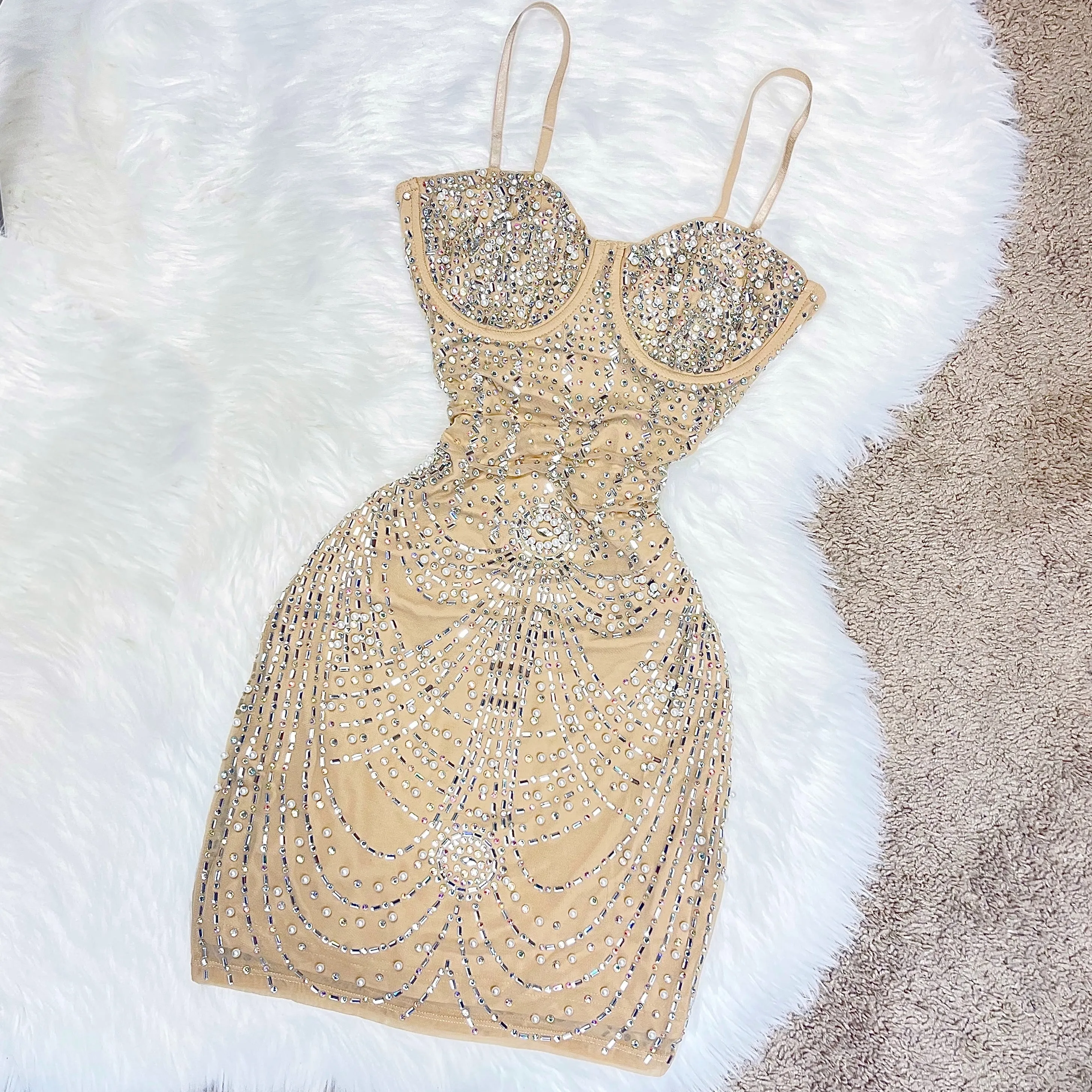 Bella Dress - Nude