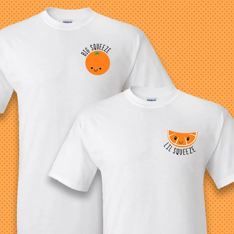 Big Lil Orange Fruit Slice Squeeze T-shirt - Gildan 5000 - DIG