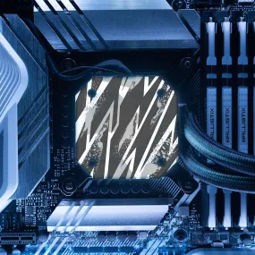 Black 80s Electric AIO Cover for Corsair iCUE ELITE CAPELLIX (H100i, H115i, H150i Black and White)