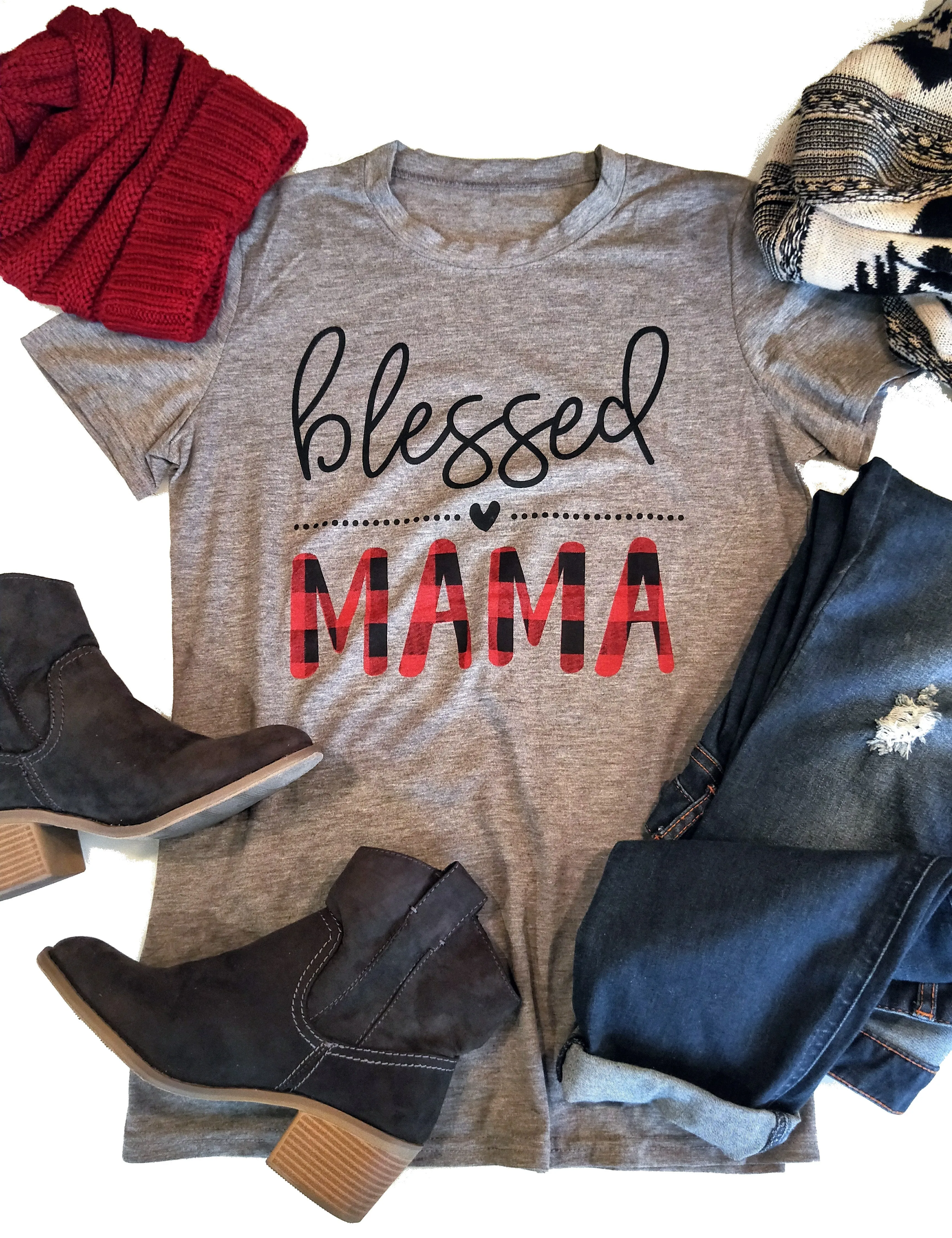 Blessed Mama Ladies Raglan Shirt - In stock!