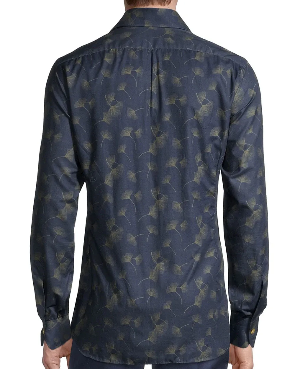 Blue and Yellow Floral Shirt