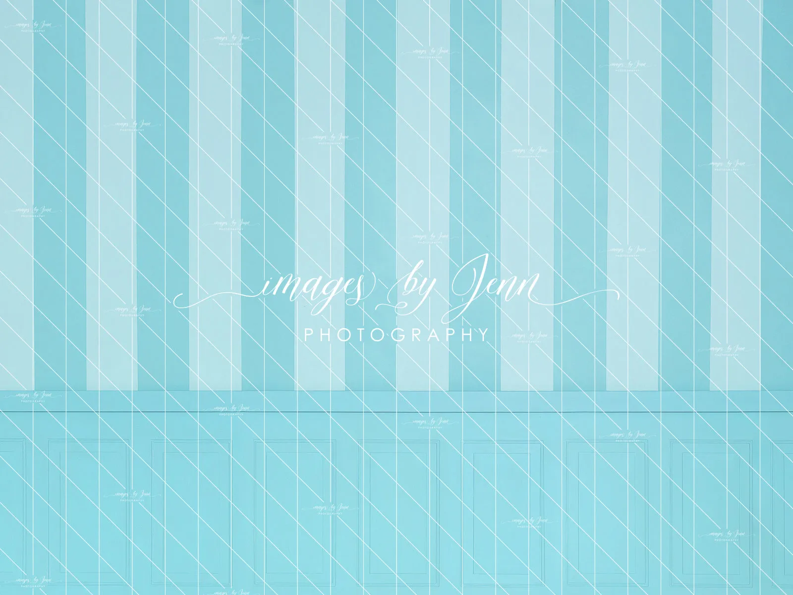 Blue Raspberry Stripe Half Wall (JG)