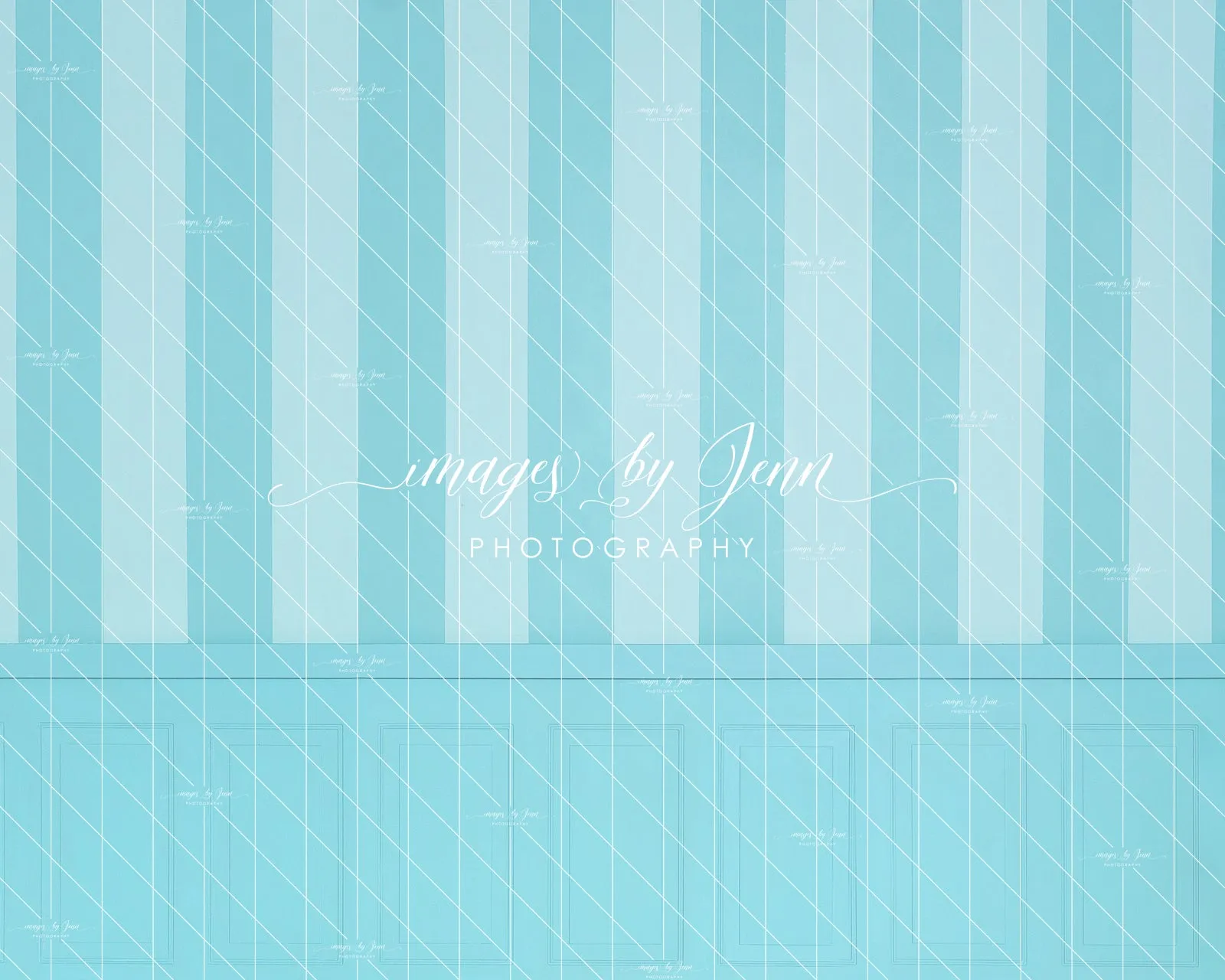 Blue Raspberry Stripe Half Wall (JG)
