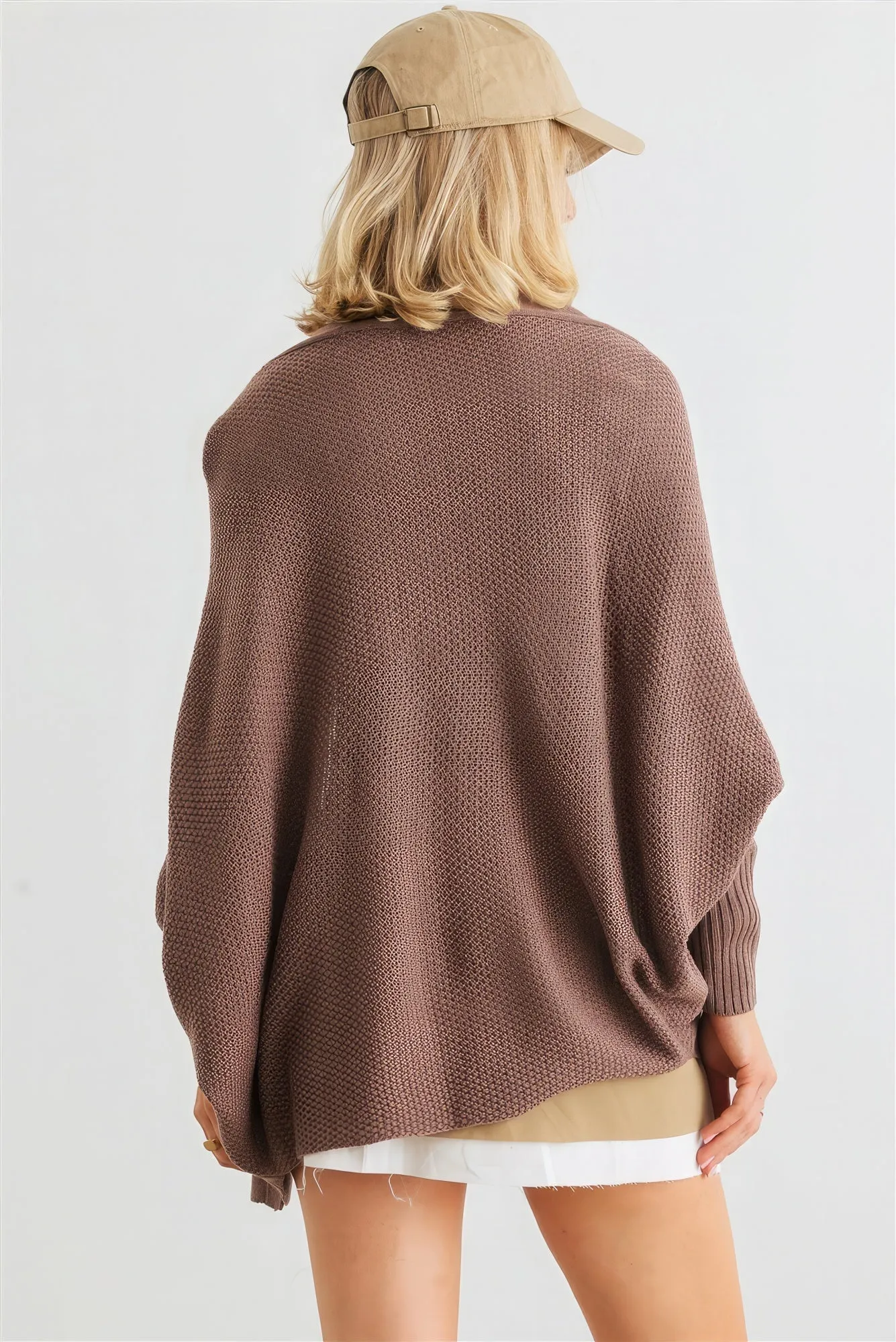 Blue Zone Planet |  Batwing Sleeve Open Front Cardigan