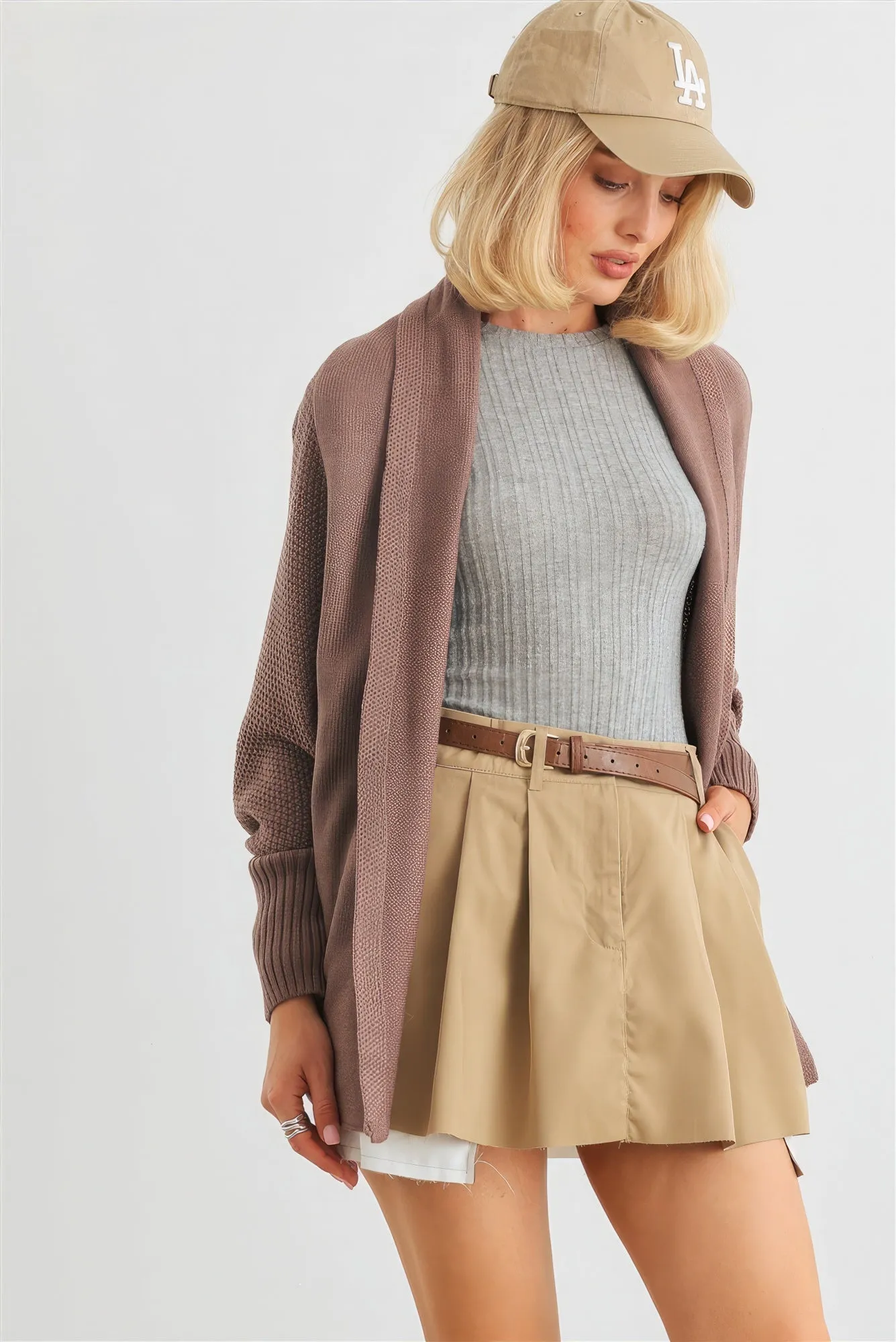 Blue Zone Planet |  Batwing Sleeve Open Front Cardigan