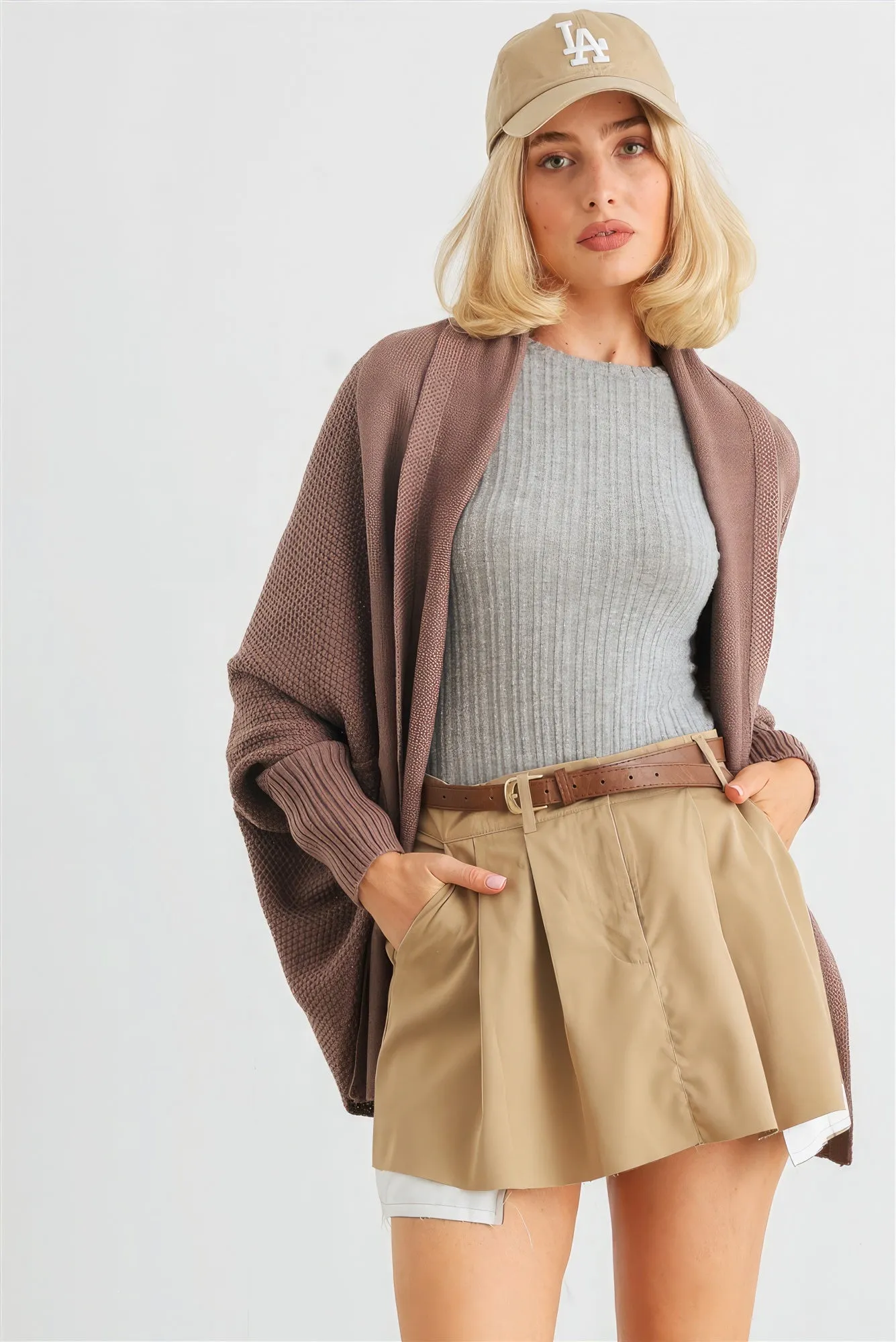 Blue Zone Planet |  Batwing Sleeve Open Front Cardigan