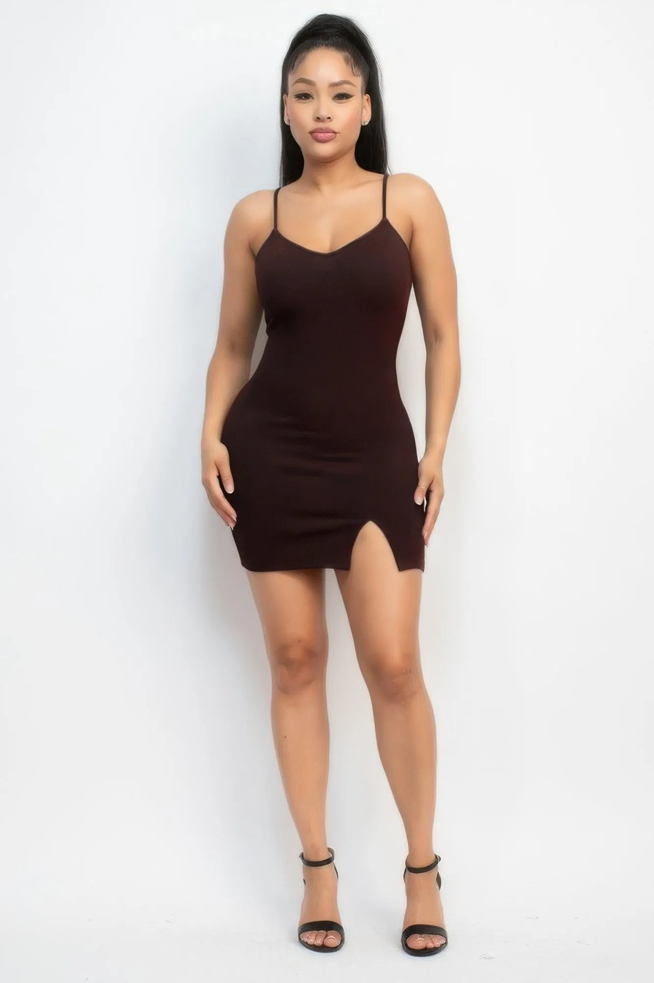 Blue Zone Planet |  Glittered bodycon slit dress