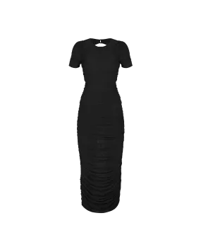 BOUNCE MESH DRESS BLACK