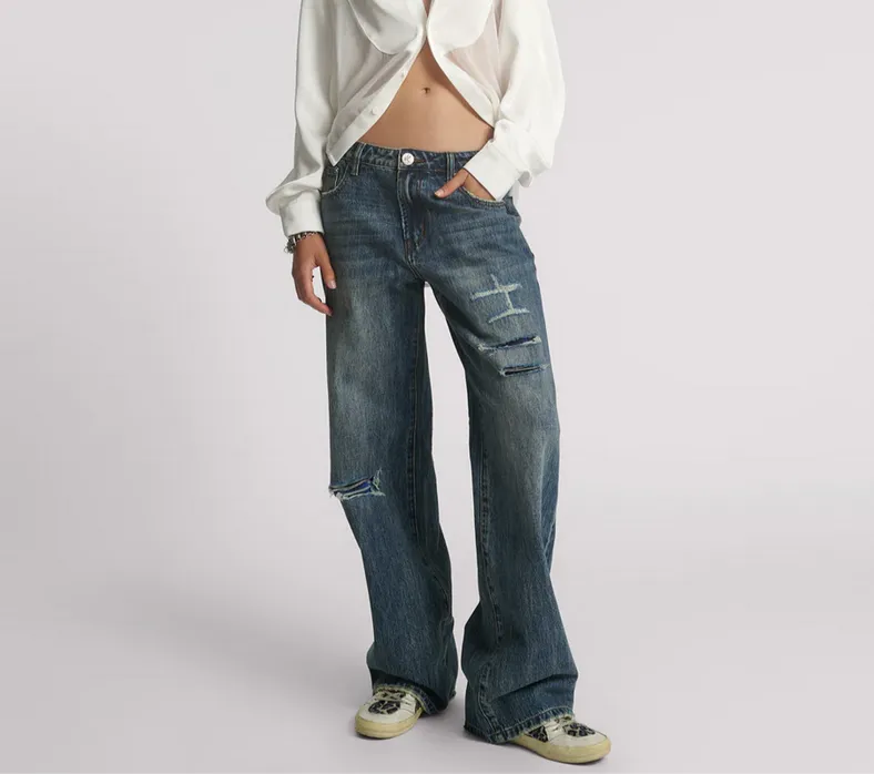 Boys Club Lowrider Low Waist Wide Leg Jeans