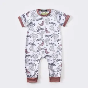Boy's Howdy Cactus Romper