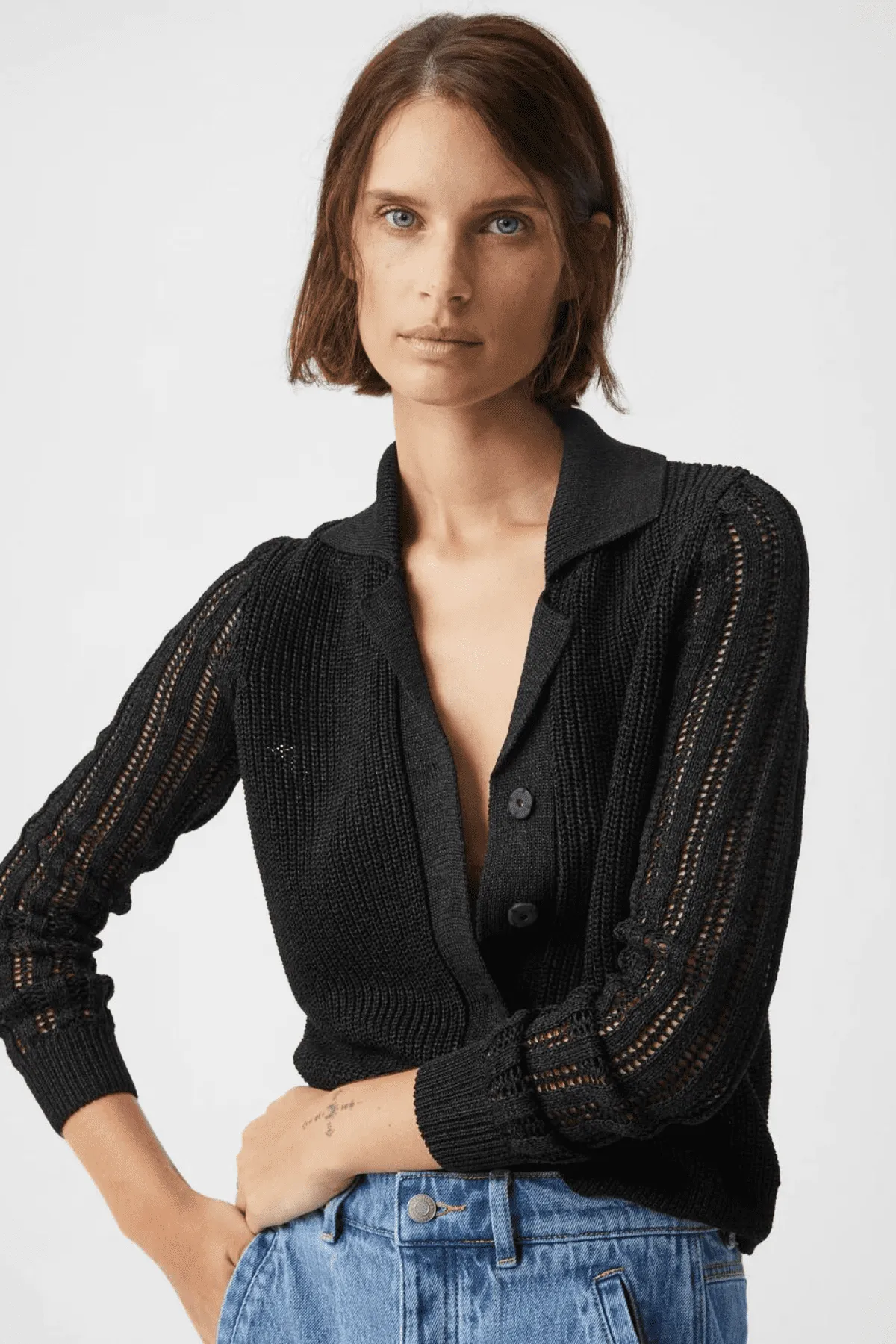 BRYON KNIT CARDIGAN BLACK