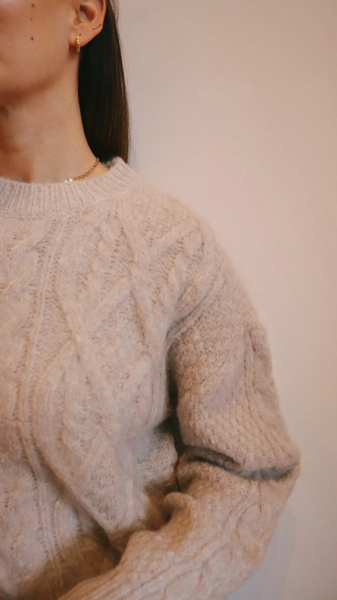 Cable Knit Midi Sweater Dress