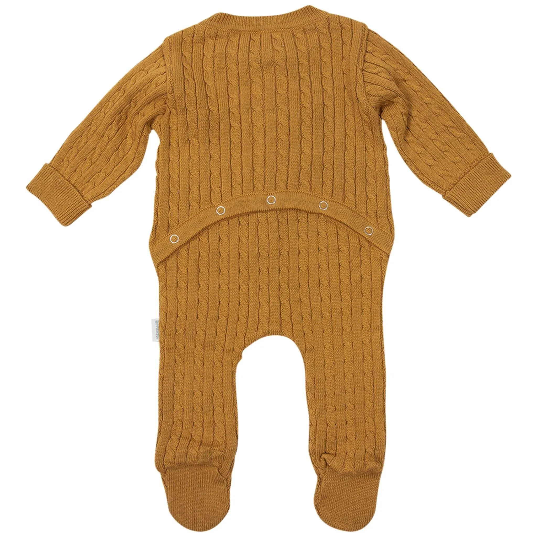 Cable Knit Romper Brown