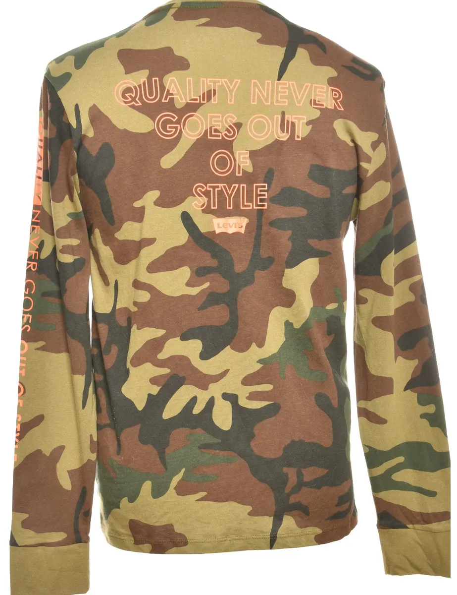 Camouflage Print Levi's Printed T-shirt - L