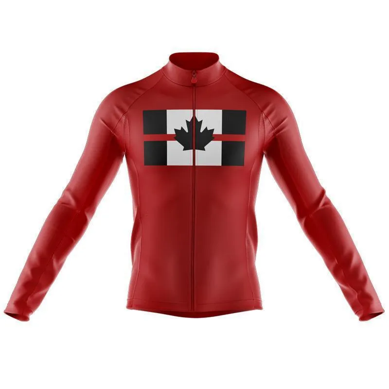 Canada Flag Thin Red Line Thermal Club Jersey