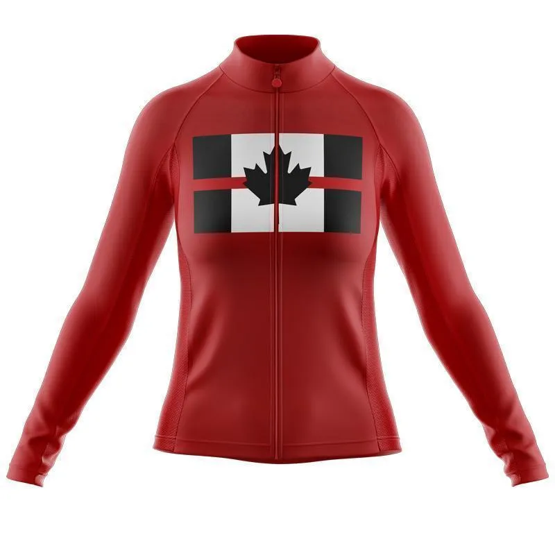 Canada Flag Thin Red Line Thermal Club Jersey