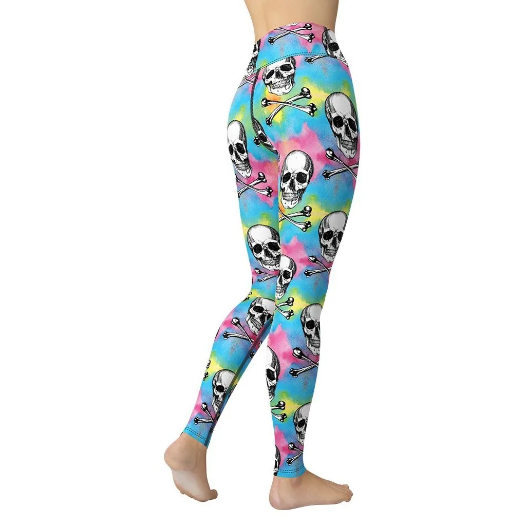 Candy Cotton Skull Yoga Leggings