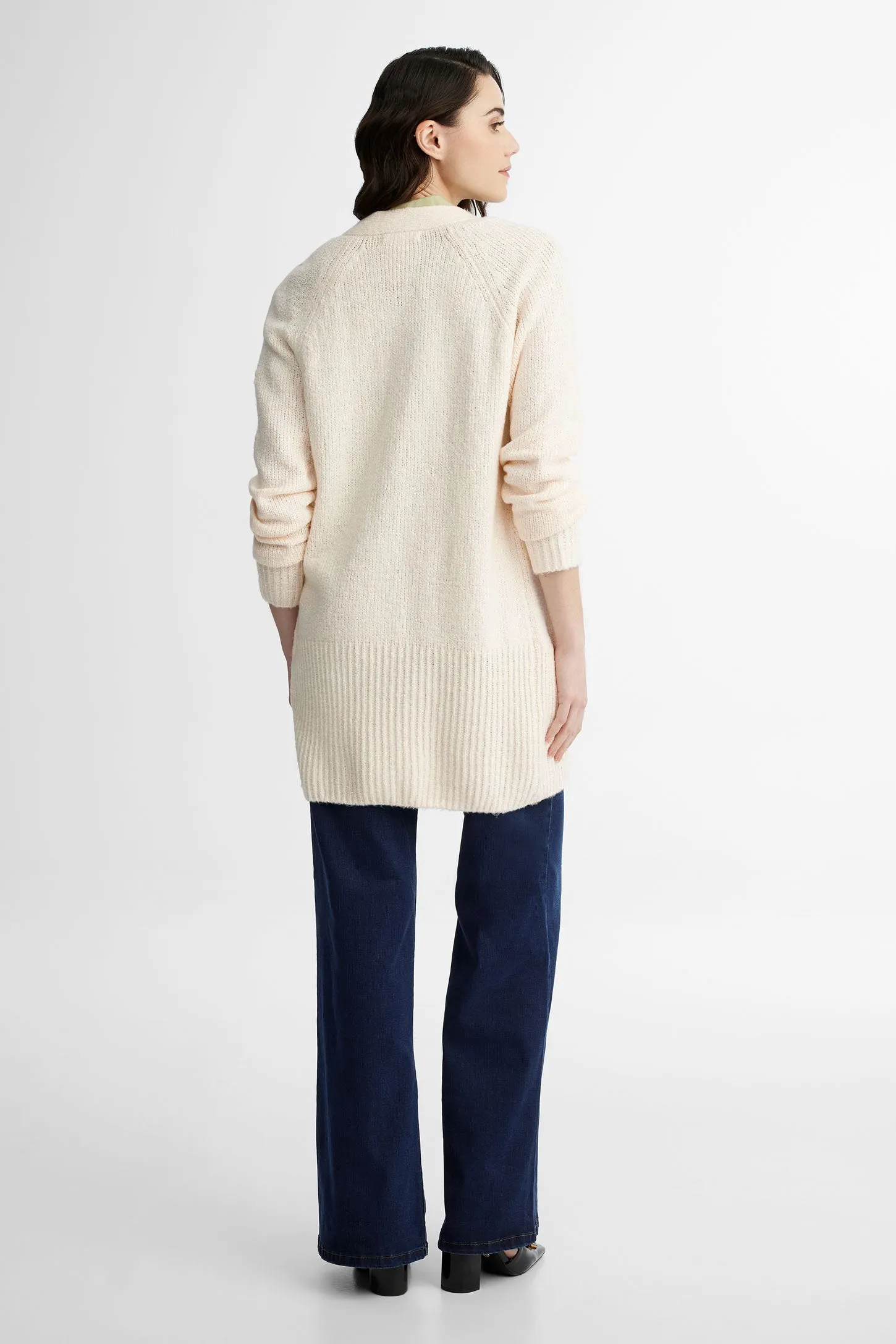 Cardigan en tricot en polyester recyclé - Femme
