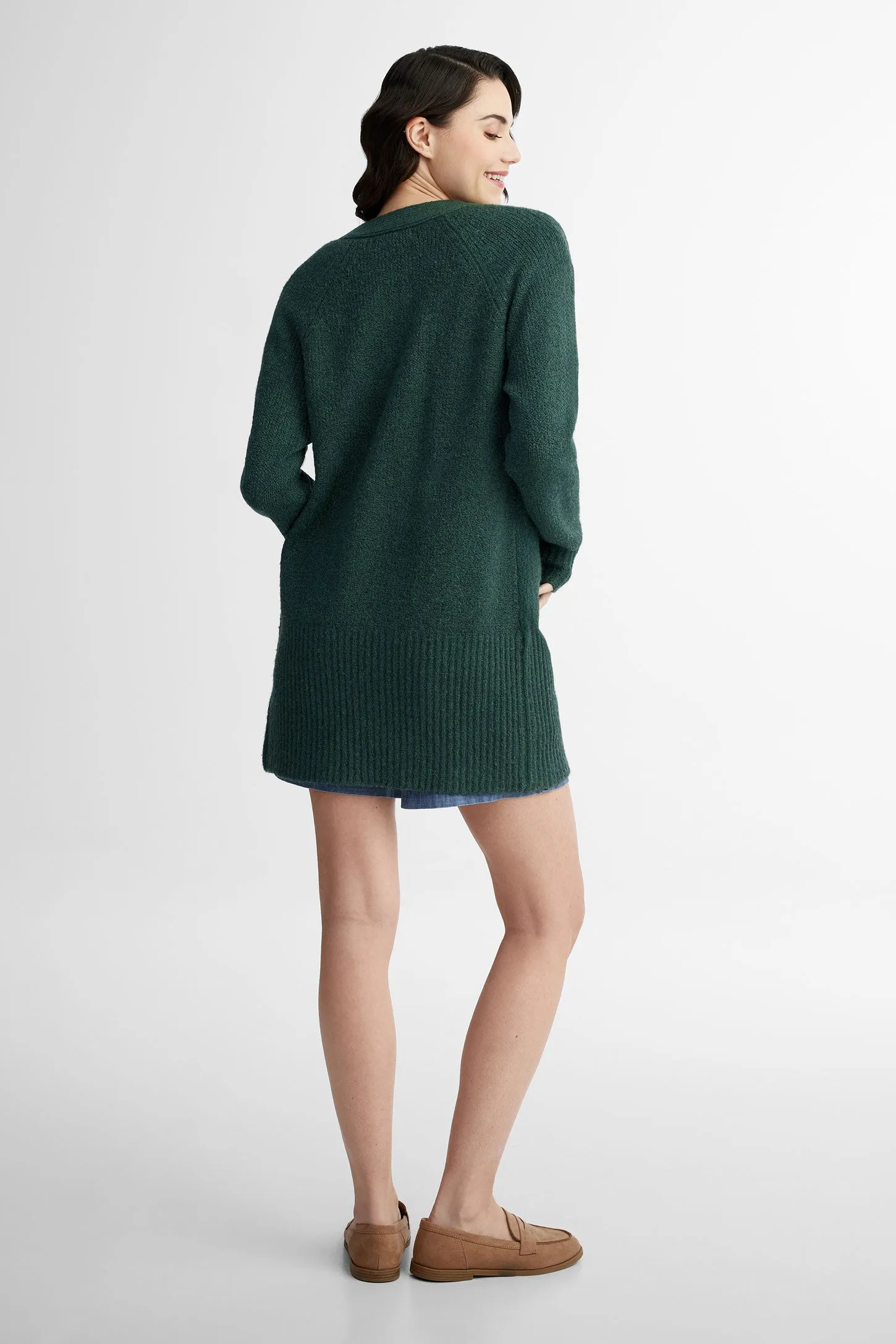 Cardigan en tricot en polyester recyclé - Femme