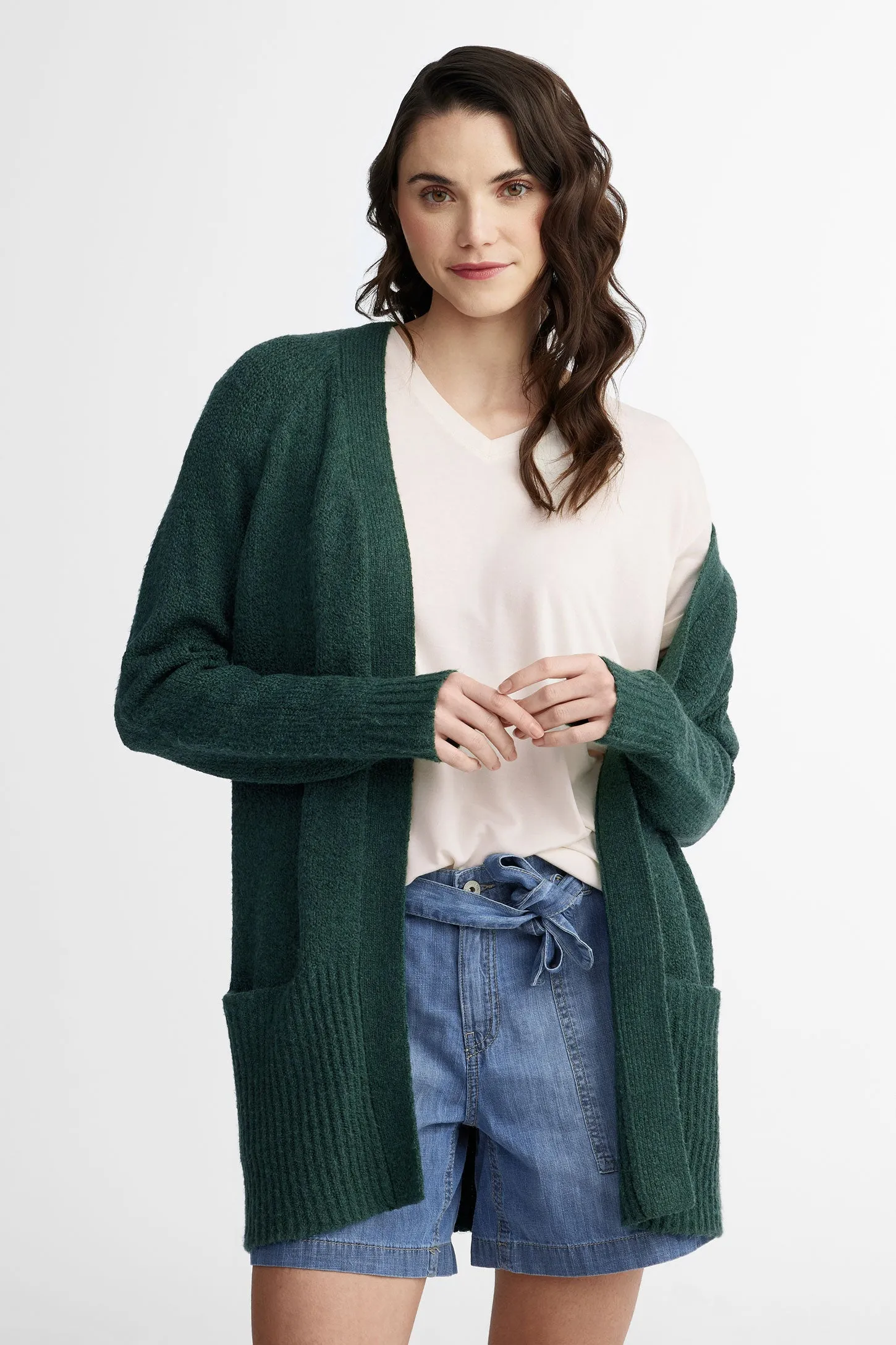 Cardigan en tricot en polyester recyclé - Femme