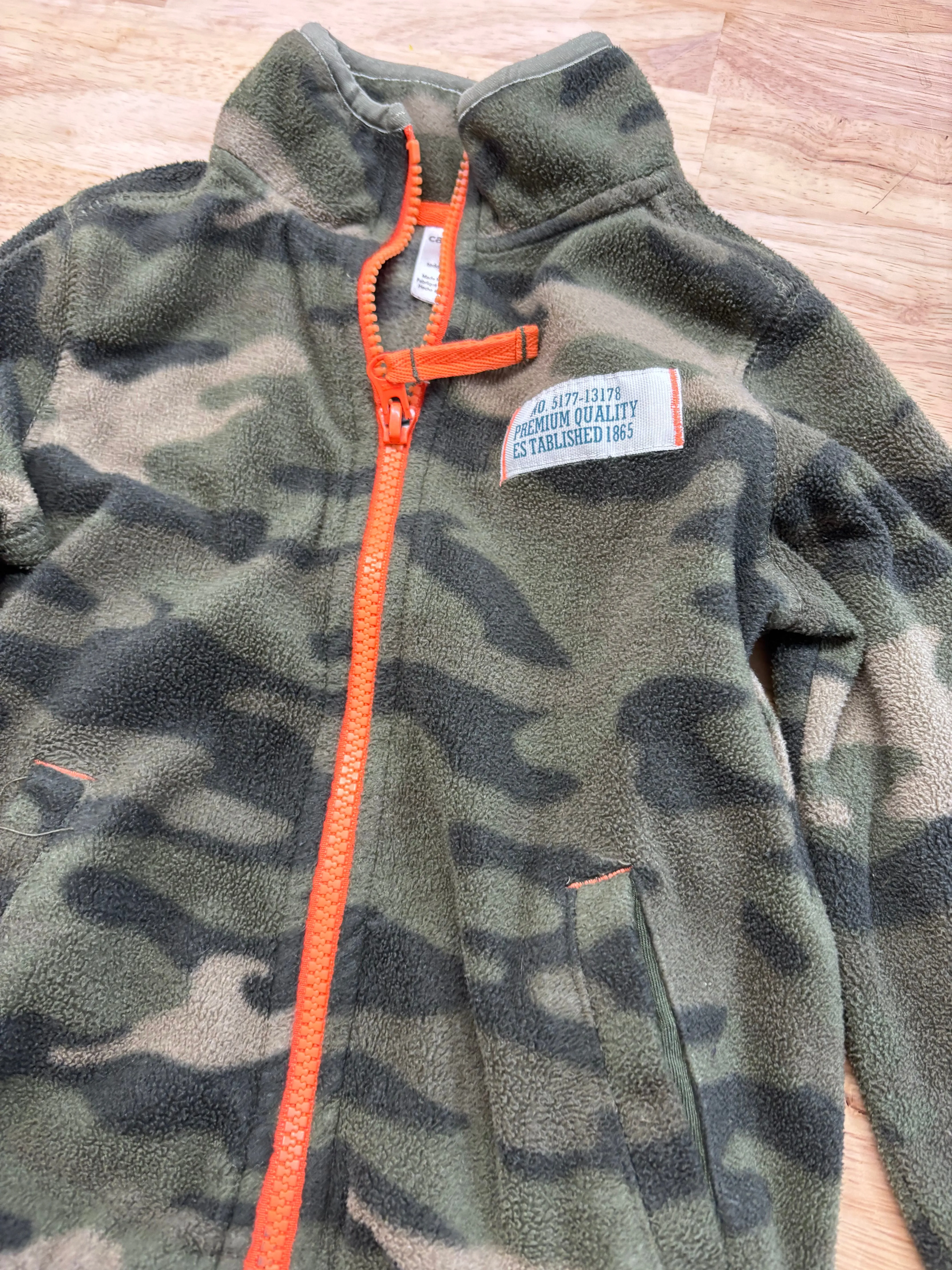 Carter's Camo Fleece Zip-Up - 3T