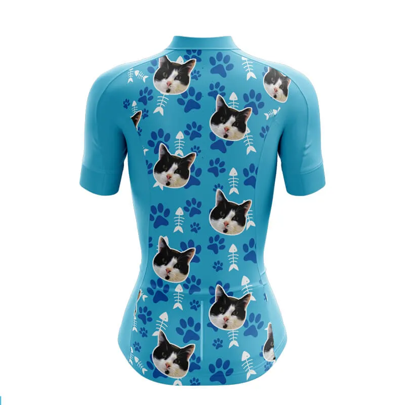 Cat Custom Face Club Jerseys (Blue)